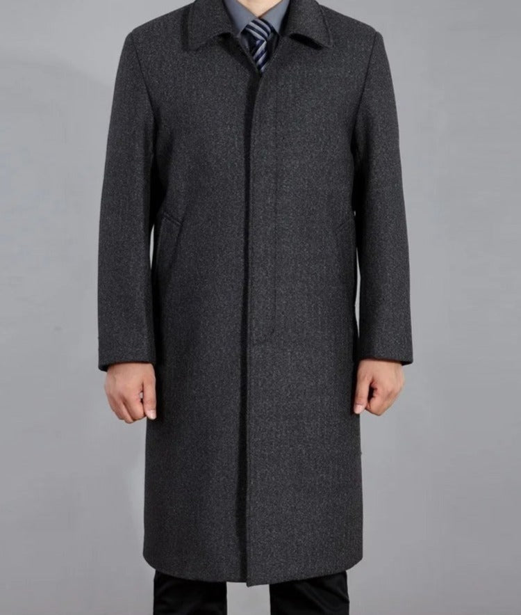 Zulski® S1257 Men’s Plus Size Luxury Wool Overcoat