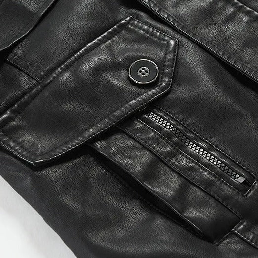 Zulski® Men’s Long Leather Jacket