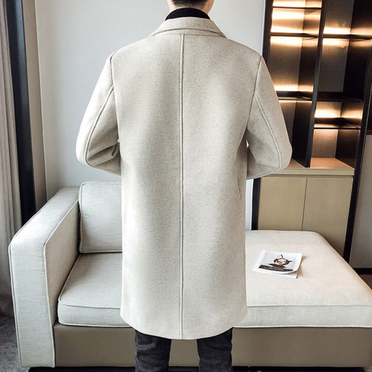 Zulski® Men’s Double-Breasted Long Overcoat