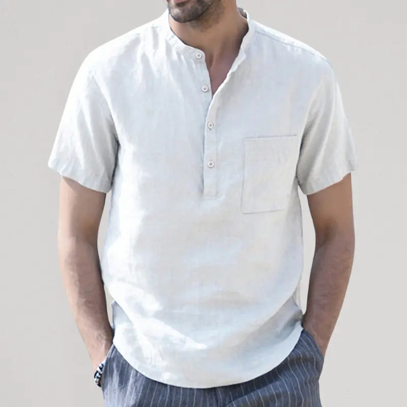 Zulski® Men’s Linen Short Sleeve Shirt – S1054