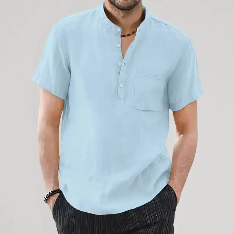Zulski® Men’s Linen Short Sleeve Shirt – S1054