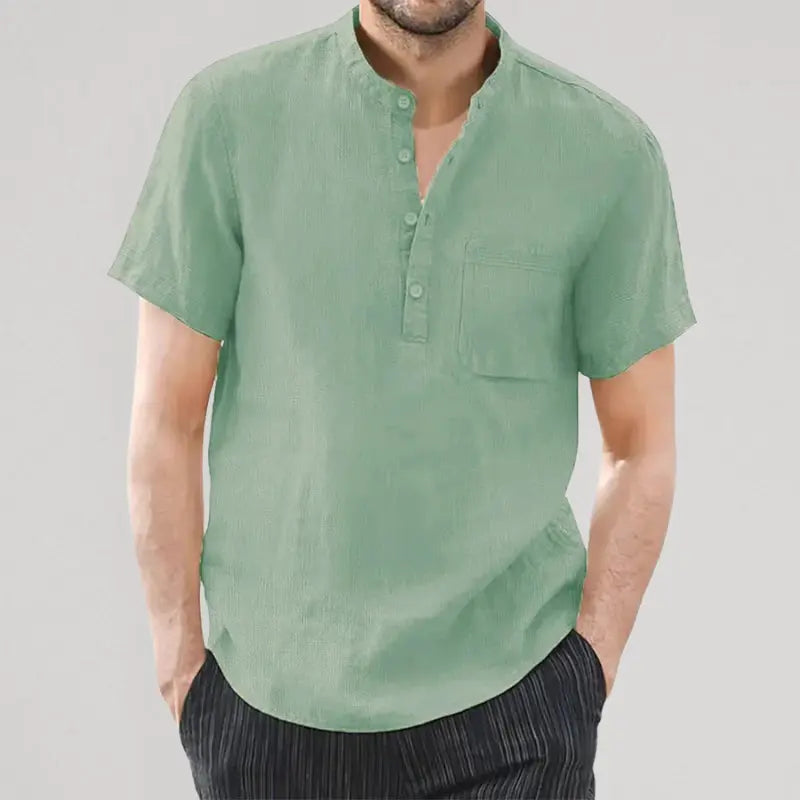 Zulski® Men’s Linen Short Sleeve Shirt – S1054