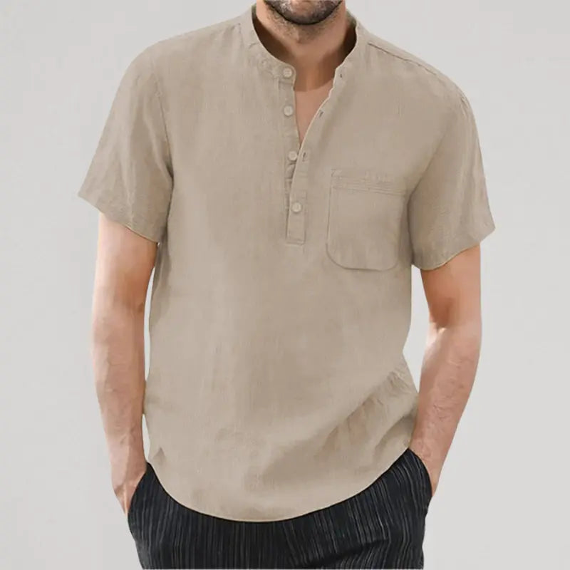 Zulski® Men’s Linen Short Sleeve Shirt – S1054