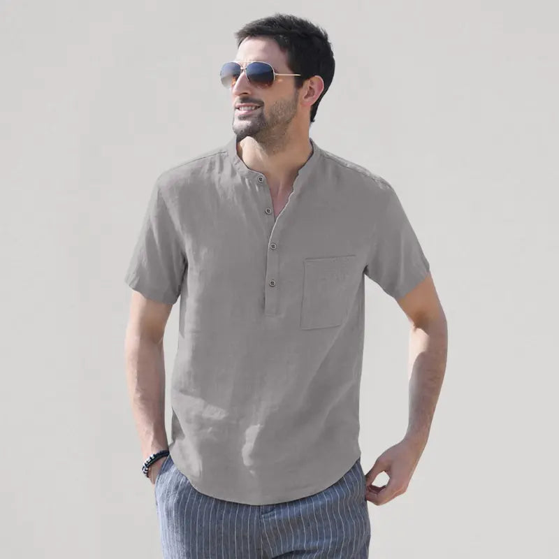 Zulski® Men’s Linen Short Sleeve Shirt – S1054