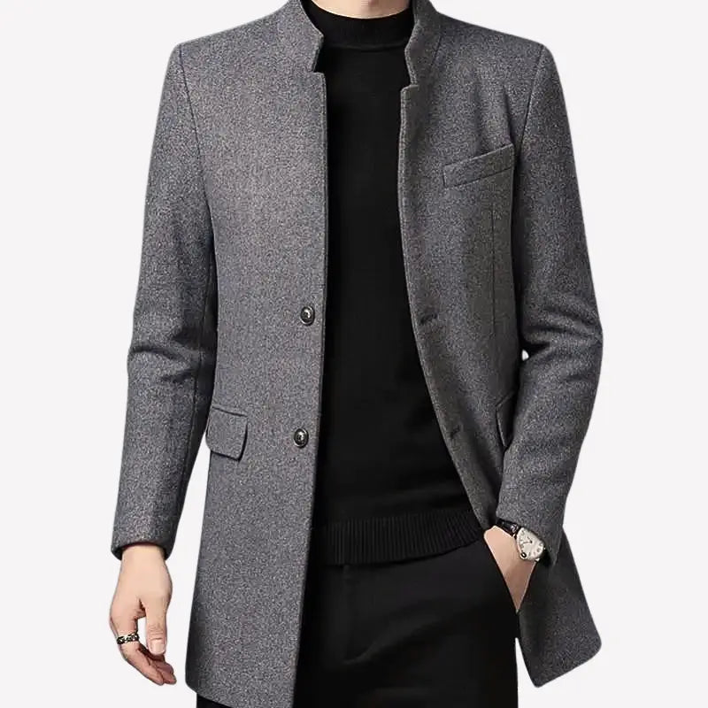 Zulski® S1270 Men’s Luxury Wool Overcoat