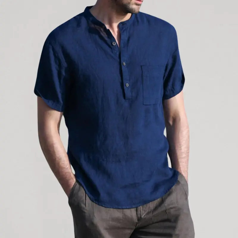 Zulski® Men’s Linen Short Sleeve Shirt – S1054