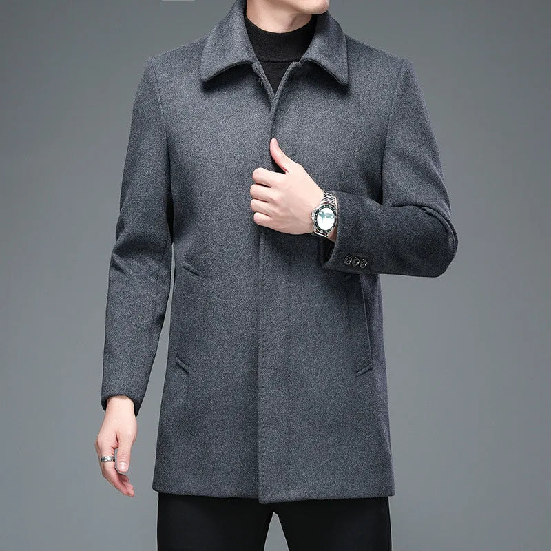 Zulski® S1264 Men’s Luxury Wool Overcoat