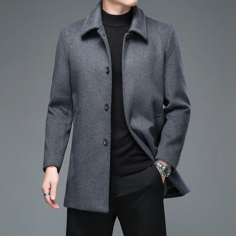 Zulski® S1264 Men’s Luxury Wool Overcoat