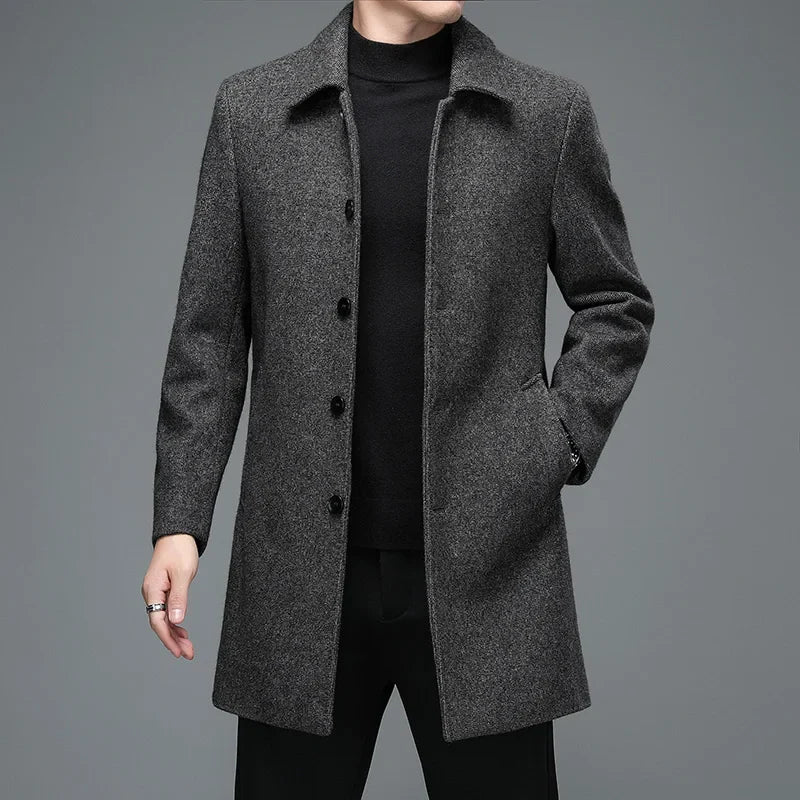 Zulski® S1264 Men’s Luxury Wool Overcoat