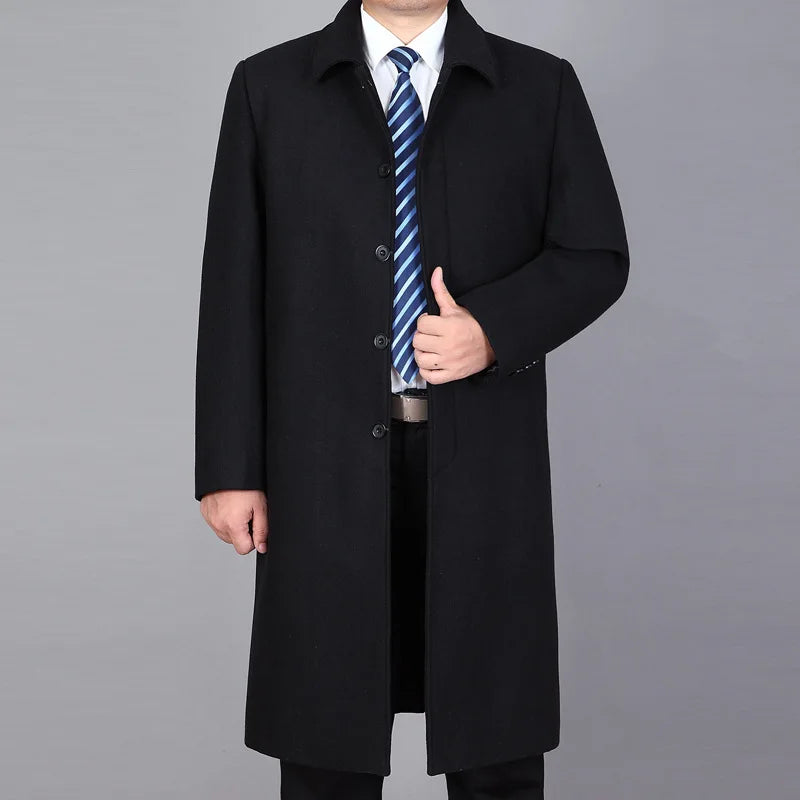Zulski® S1257 Men’s Plus Size Luxury Wool Overcoat