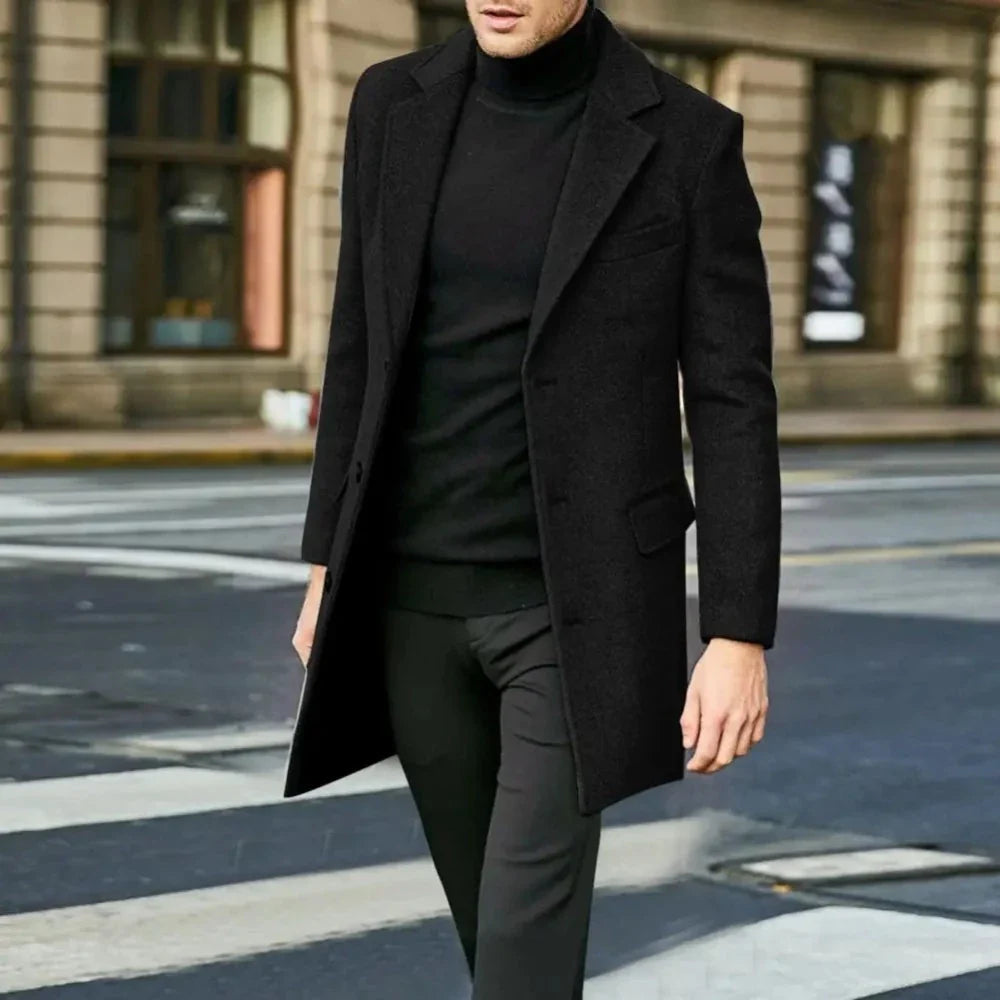 Zulski® S1131 Men’s Wool Overcoat
