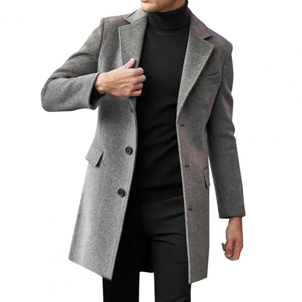 Zulski® S1131 Men’s Wool Overcoat