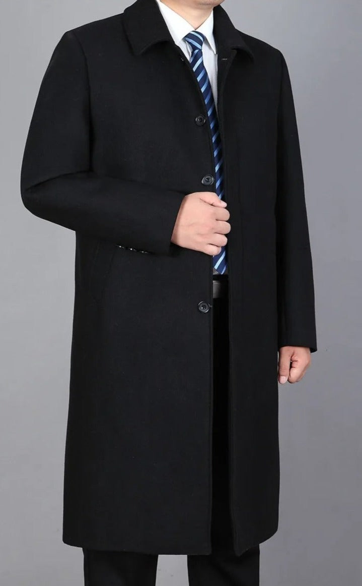 Zulski® S1257 Men’s Plus Size Luxury Wool Overcoat