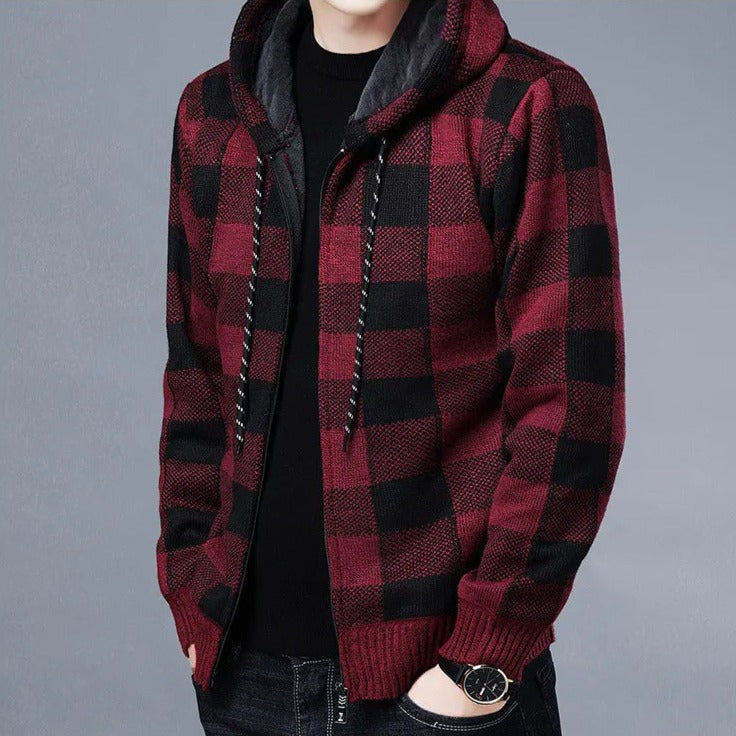 Zulski® S1141 Men’s Plaid Hoodie