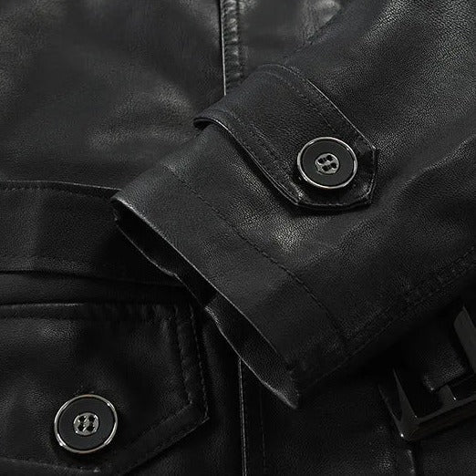 Zulski® Men’s Long Leather Jacket