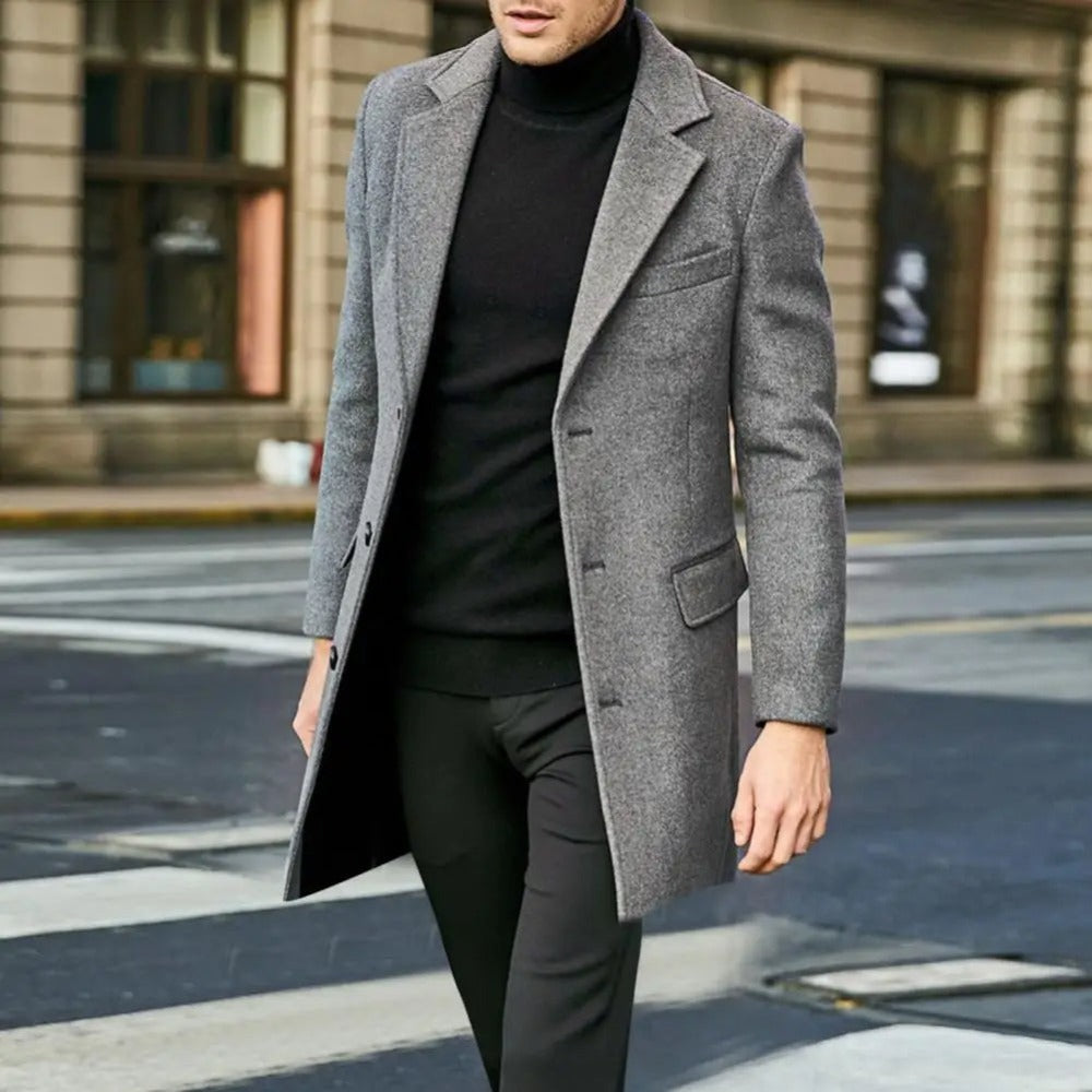 Zulski® S1131 Men’s Wool Overcoat