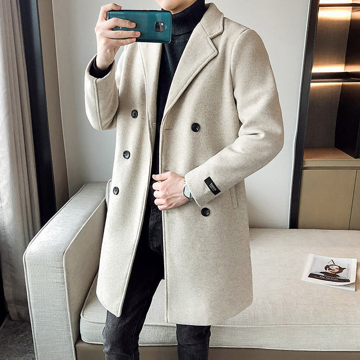 Zulski® Men’s Double-Breasted Long Overcoat