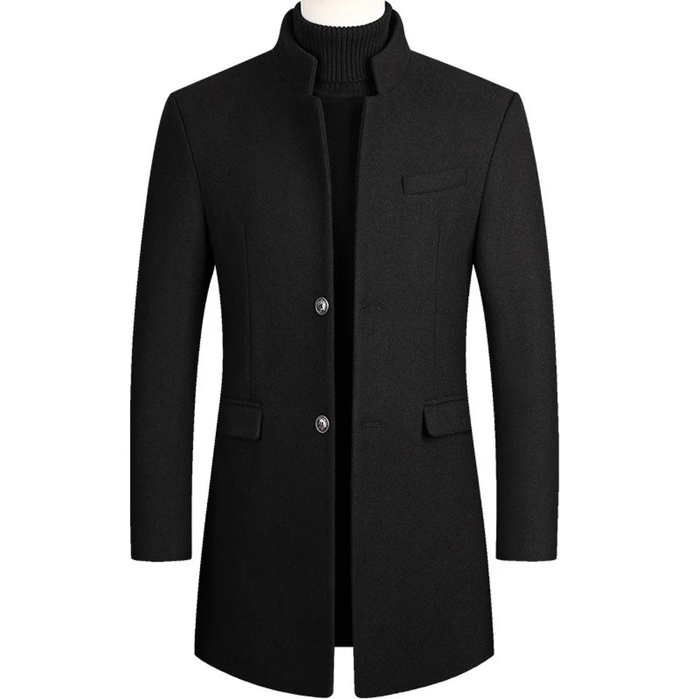 Zulski® S1270 Men’s Luxury Wool Overcoat