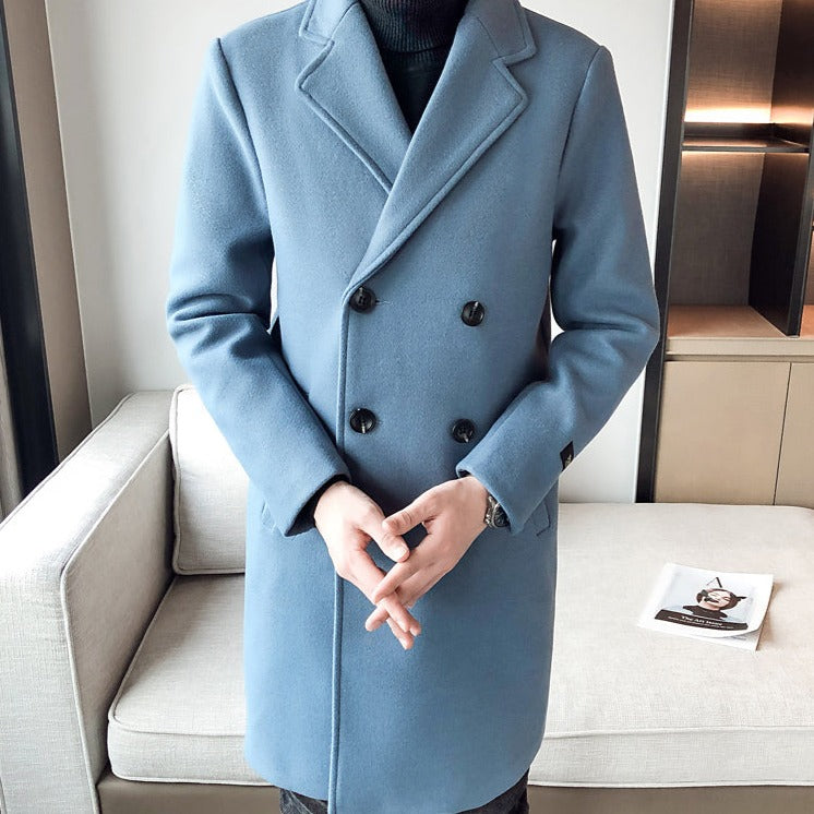 Zulski® Men’s Double-Breasted Long Overcoat