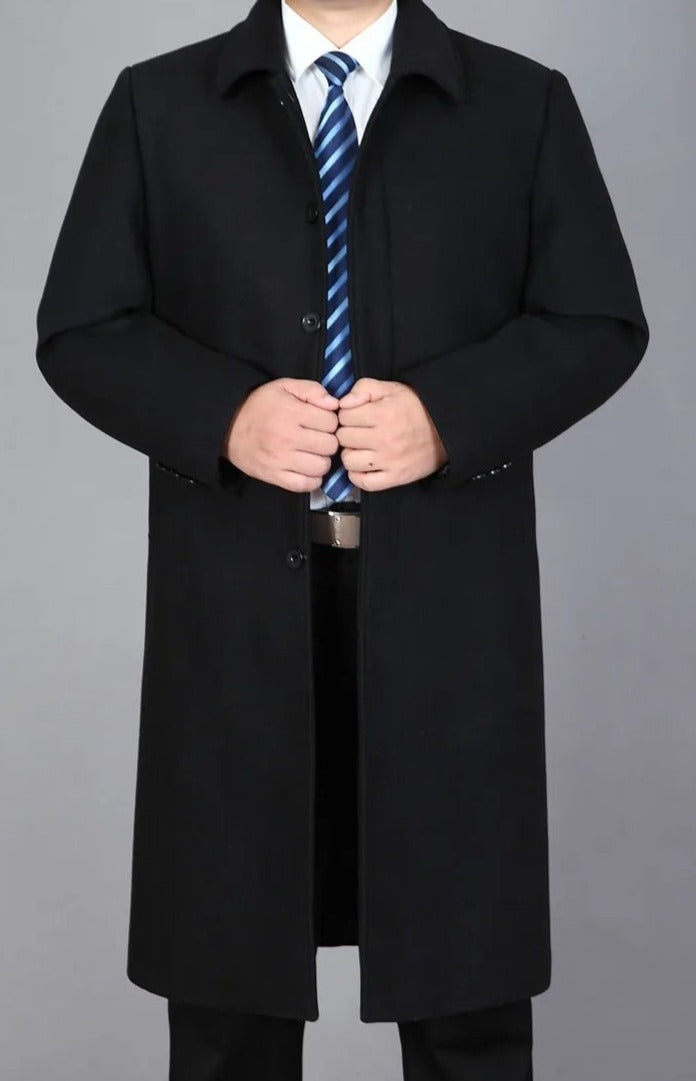 Zulski® S1257 Men’s Plus Size Luxury Wool Overcoat