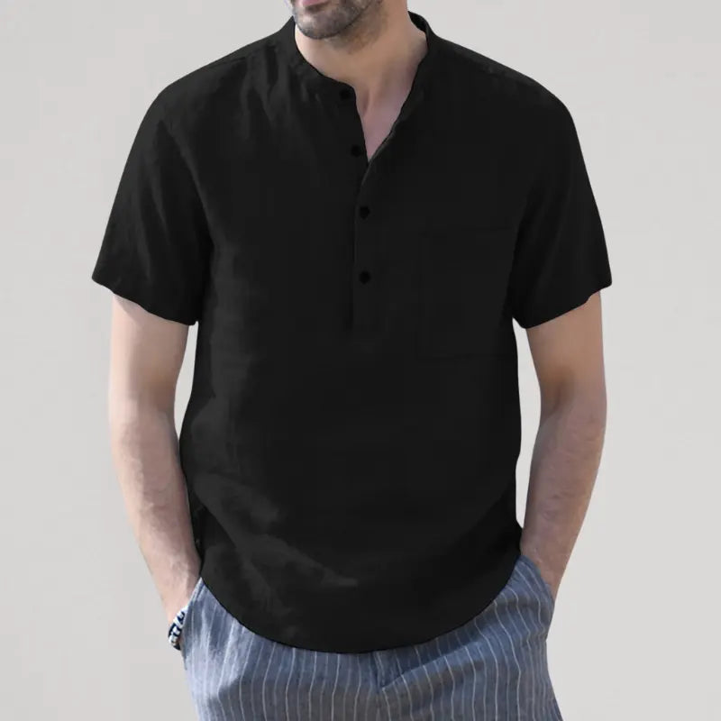 Zulski® Men’s Linen Short Sleeve Shirt – S1054