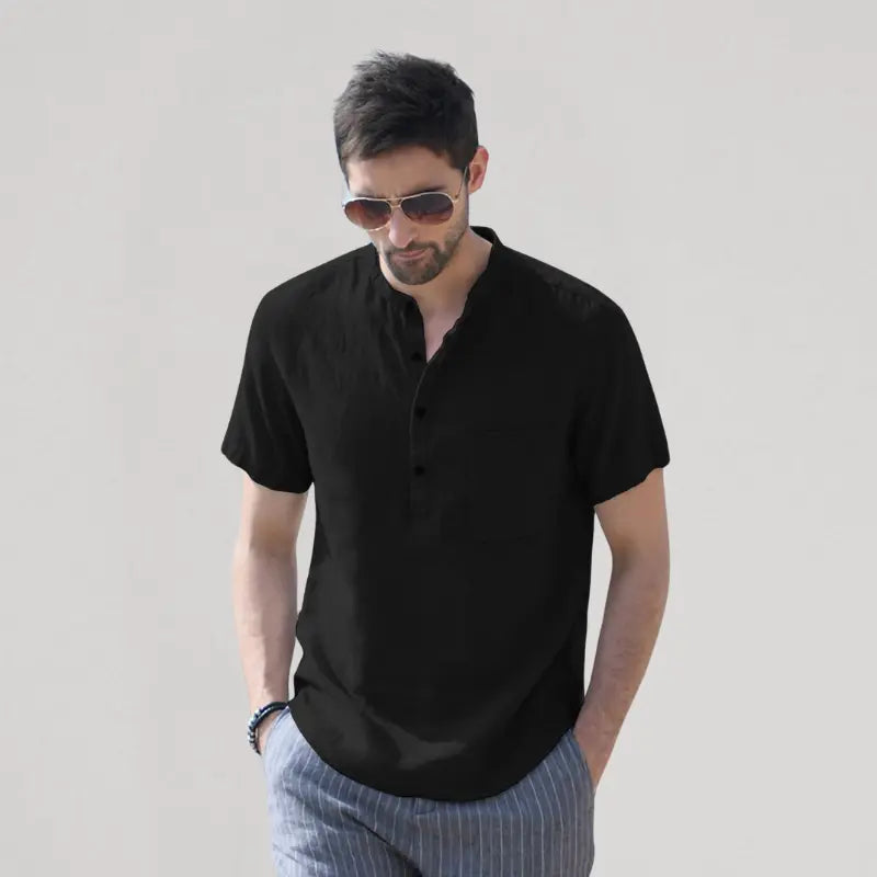 Zulski® Men’s Linen Short Sleeve Shirt – S1054