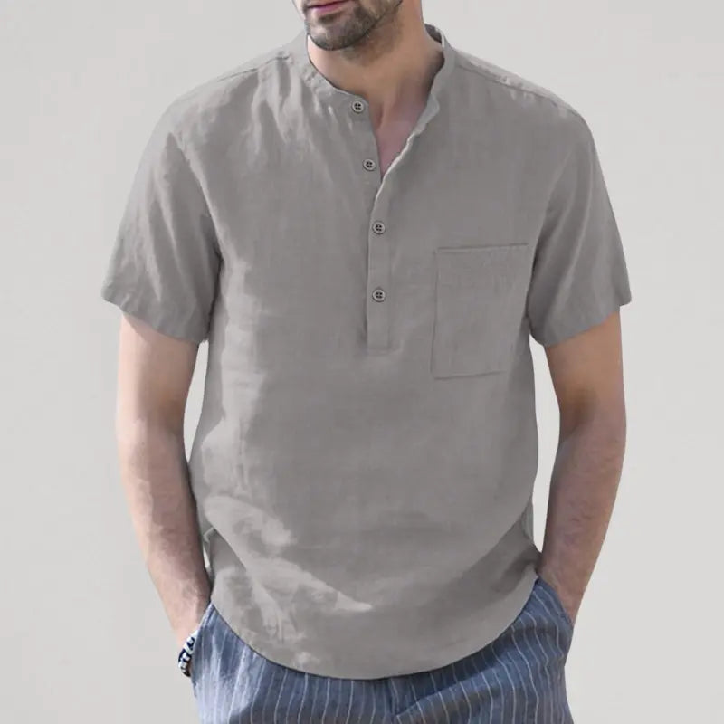 Zulski® Men’s Linen Short Sleeve Shirt – S1054