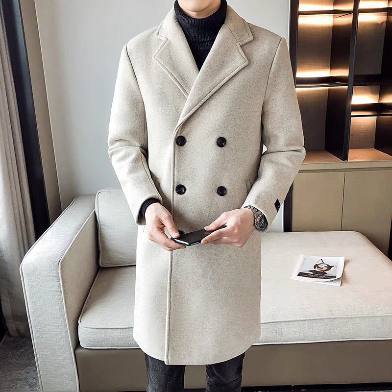Zulski® Men’s Double-Breasted Long Overcoat