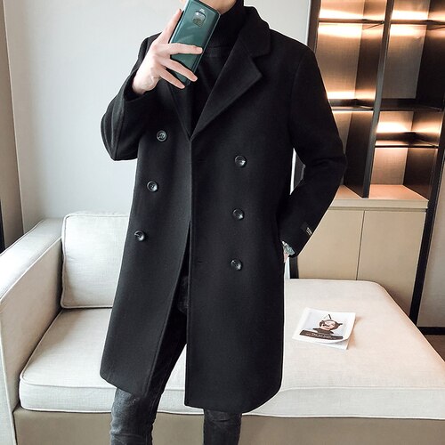 Zulski® Men’s Double-Breasted Long Overcoat