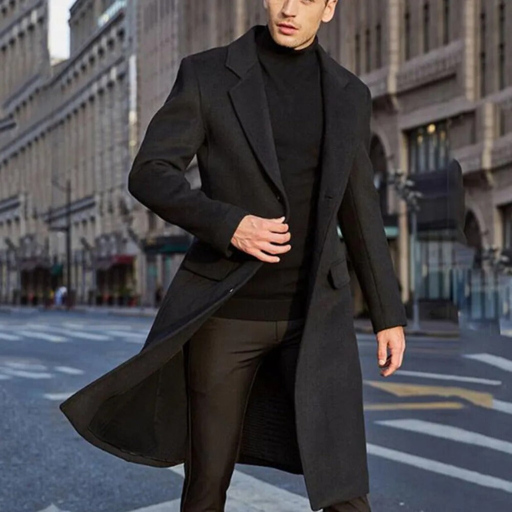 Zulski® Men’s Long Over-the-Knee Overcoat