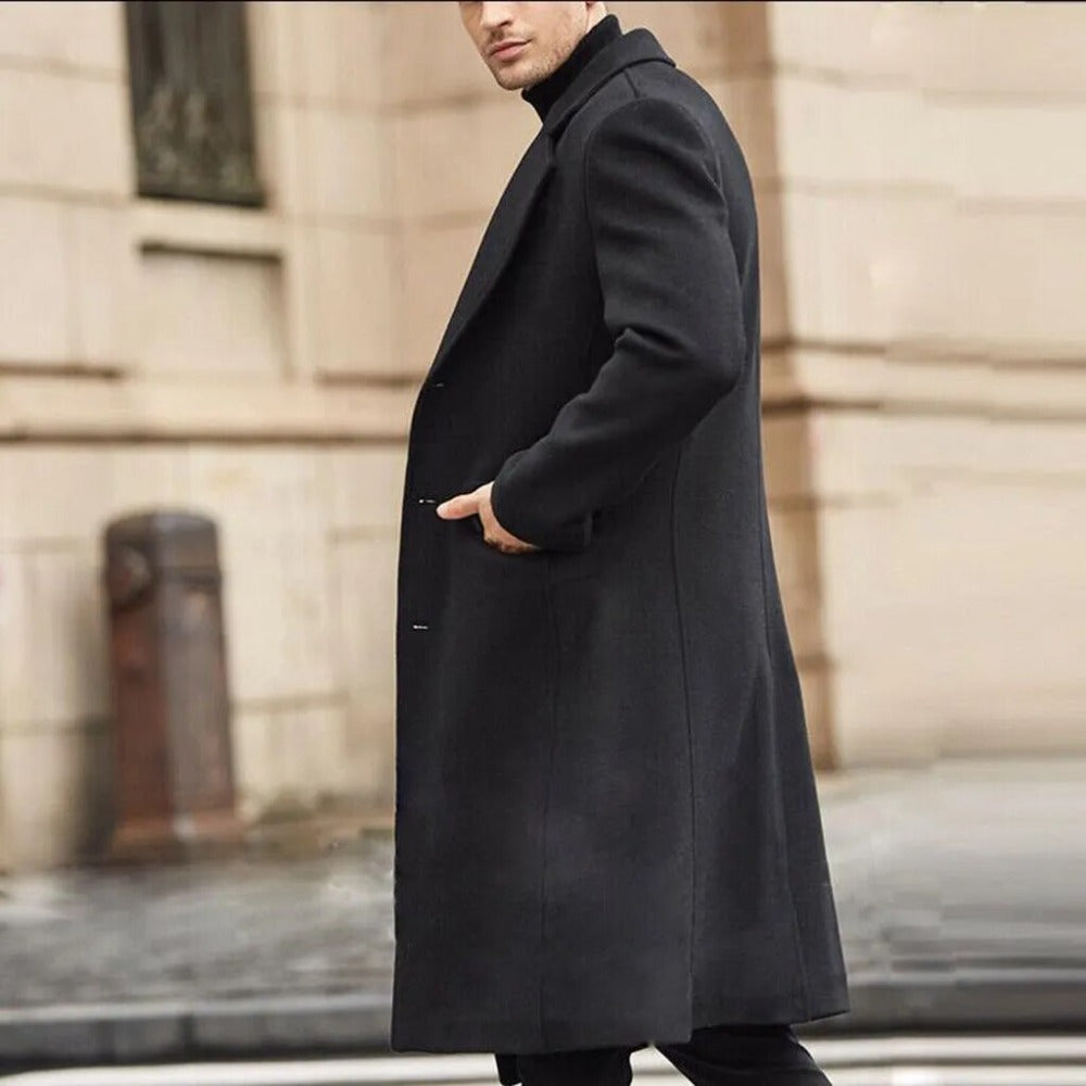 Zulski® Men’s Long Over-the-Knee Overcoat