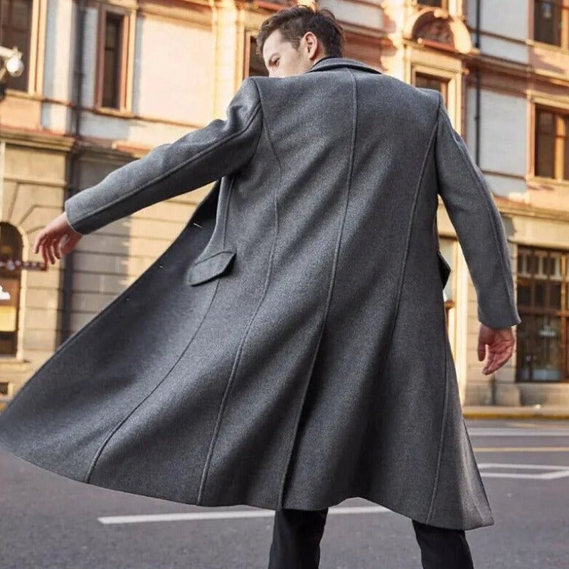 Zulski® Men’s Long Over-the-Knee Overcoat