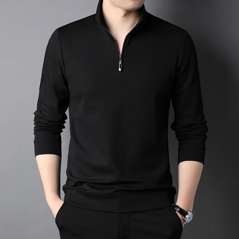 Zulski® Men’s Long Sleeve High Neck Zip Shirt