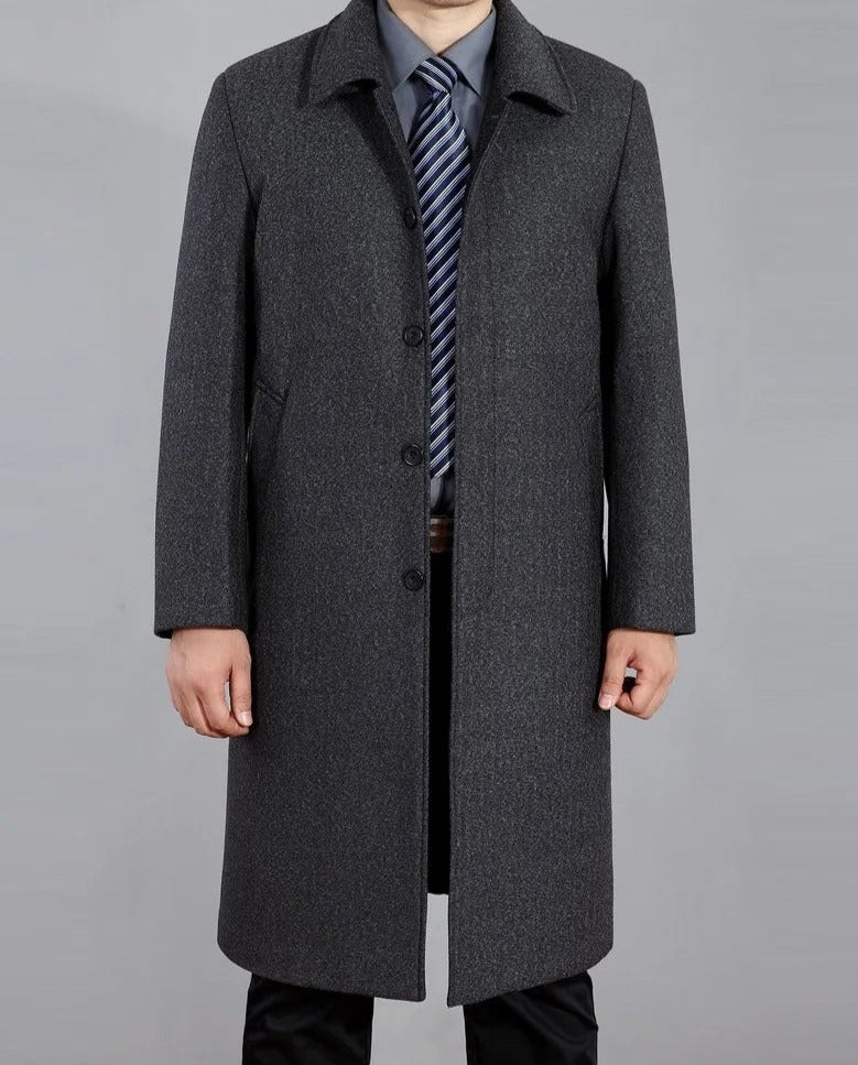 Zulski® S1257 Men’s Plus Size Luxury Wool Overcoat