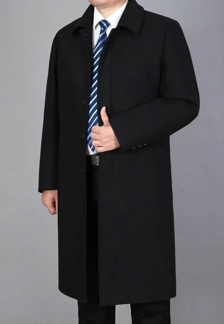 Zulski® S1257 Men’s Plus Size Luxury Wool Overcoat