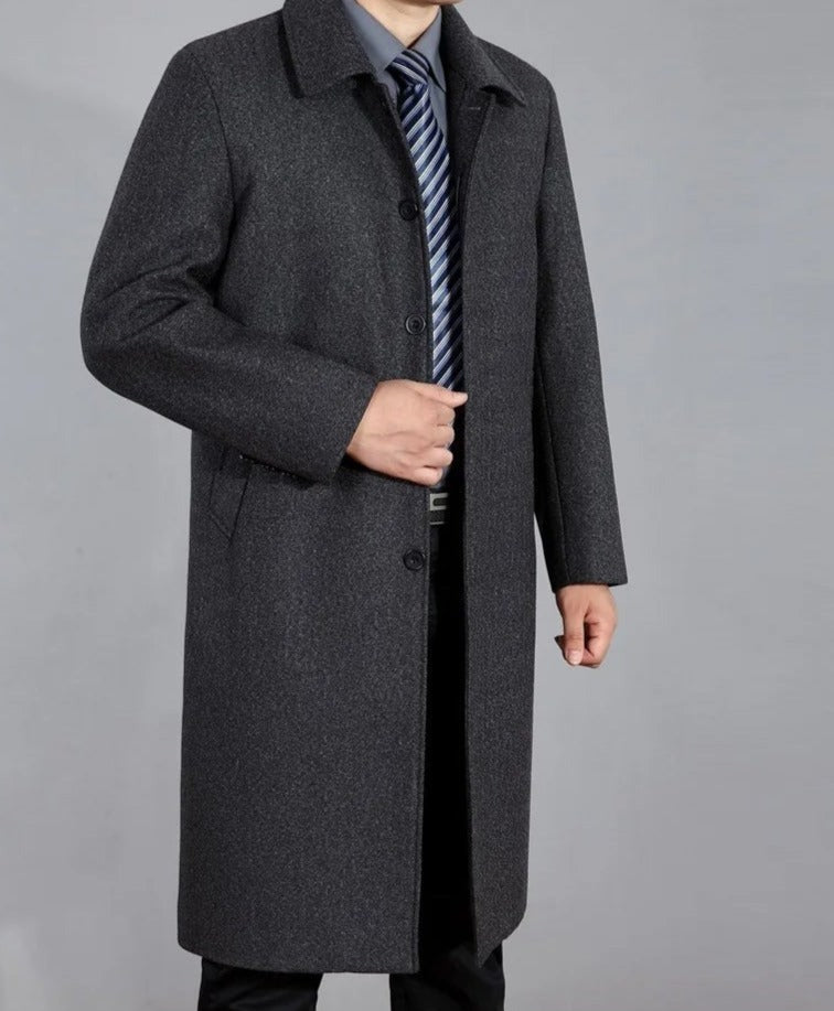 Zulski® S1257 Men’s Plus Size Luxury Wool Overcoat
